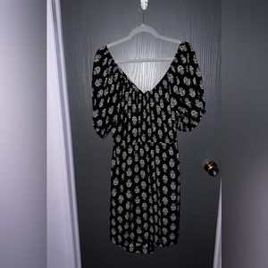 Puff-Sleeve Tie-Back Cut-Out Mini
Swing Dress for Women